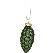 Glob decorativ verde de brad, cu agățătoare