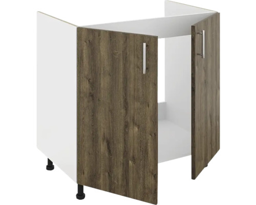 Dulap inferior de colț cu două uși și mânere