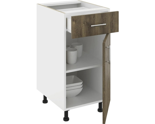 Dulap inferior de bucătărie cu sertar, ușă și raft