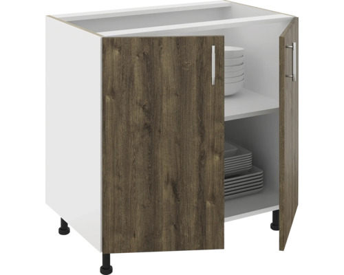 Dulap inferior cu uși și rafturi pentru depozitare în bucătărie