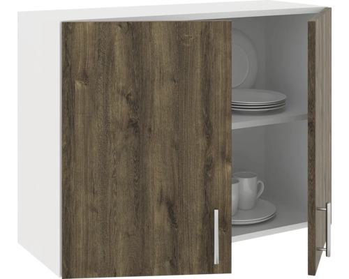 Dulap suspendat cu ușă din lemn și două rafturi