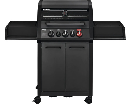 Grătar pe gaz Enders Monroe Pro cu patru arzătoare, rafturi laterale și dulap inferior