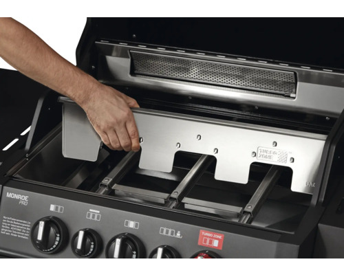 Grătar din oțel inoxidabil cu placă de grătar inserată