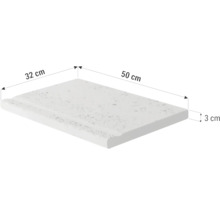 Placă de travertin cu dimensiunile de 50 pe 32 pe 3 centimetri