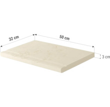 Piatră de margine pentru piscină cu dimensiunile 50 cm x 32 cm x 3 cm