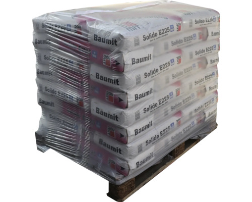 Palet cu mai mulți saci de șapă Baumit Solido E225