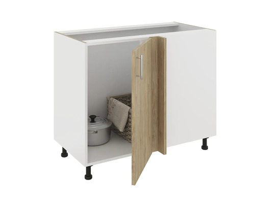 Corp inferior cu o ușă, mâner, oală și coș