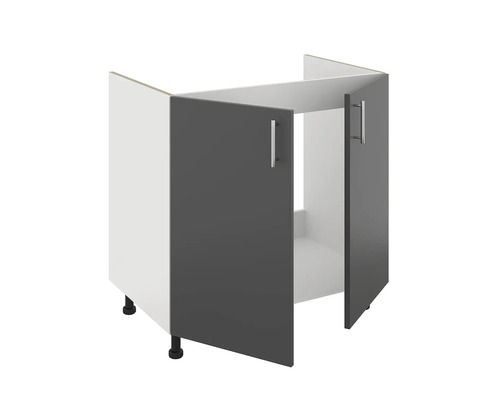 Corp inferior de colț pentru bucătărie cu două uși și mânere