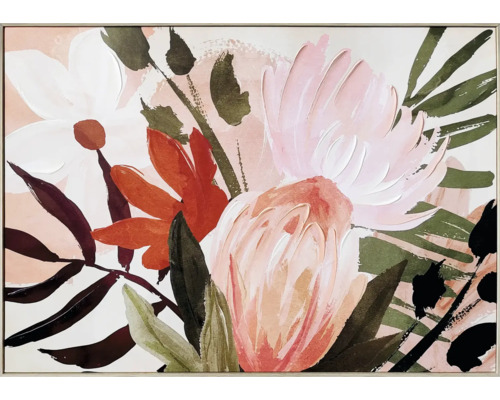 Pictură cu model floral pe pânză