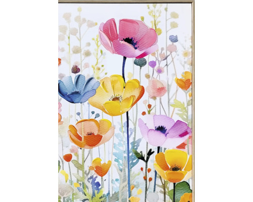 Pictură cu motiv floral în ramă