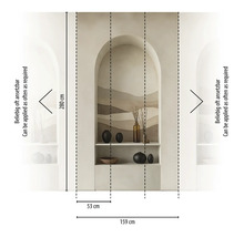 Vizualizare detaliată a unei borduri cu dimensiunile de 159 pe 280 de centimetri