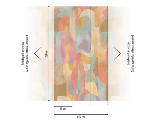 Tapet cu model abstract și dimensiunile 280 cm x 159 cm