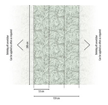 Tapet cu model de frunze tropicale și dimensiuni