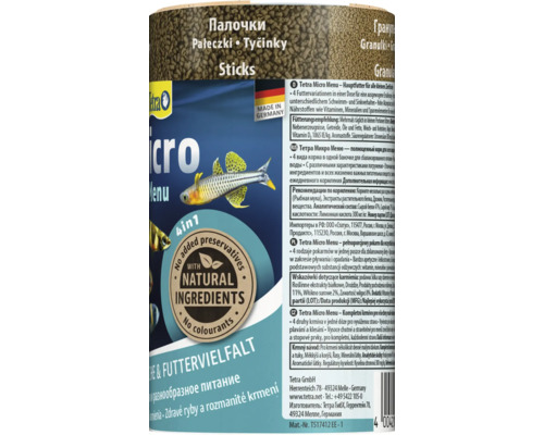 Tetra Micro Menu hrană pentru pești ornamentali mici