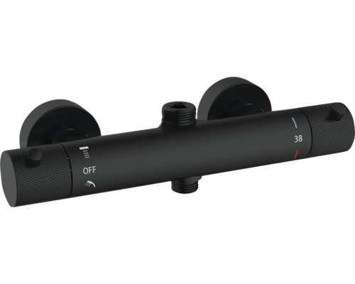 Baterie de duș neagră pentru montaj pe perete