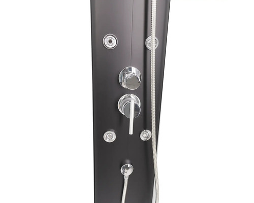 Panou de duș cu furtun de duș, armături și jeturi de masaj