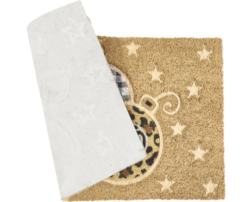 Covoraș de intrare cu stele și motiv de glob de Crăciun