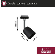 Dimensiunile unei lămpi negre pe șină