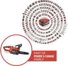 Gama de acumulatori Einhell Power X-Change cu motoferăstrău și acumulator