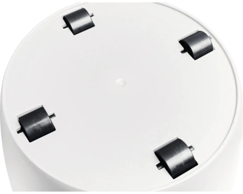 Partea inferioară rotundă a suportului pentru plante cu patru roți