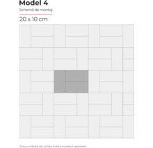 Model 4 schemă de montaj cu dimensiunile 20 x 10 cm