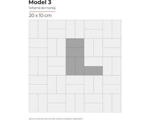 Model de montaj Modelul 3, format 20 x 10 cm