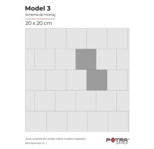 Model de montaj Modelul 3 pentru pavaje 20x20 cm