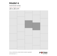 Modelul 4 schema de montaj pentru plăci de 20 x 20 centimetri