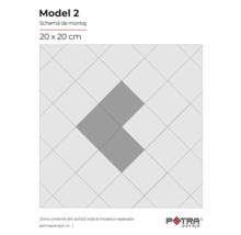 Modelul de montaj 2 pentru pavaj 20 x 20 cm
