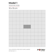 Schema de montaj Model 1 cu dimensiunea de 10 x 10 cm