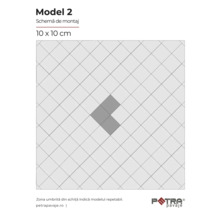Schema de montaj pentru plăci modelul 2, 10 x 10 cm