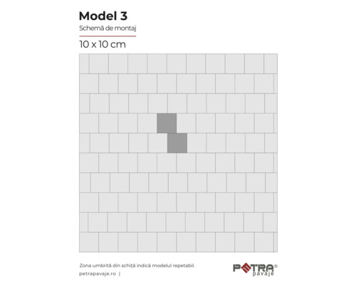 Modelul 3 schema de montaj 10 x 10 cm