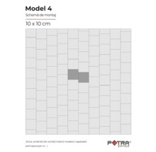 Model de montaj cu design repetitiv, modelul 4, 10 x 10 cm