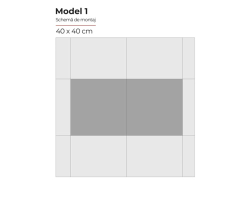 Model 1 schemă de montaj 40 x 40 cm