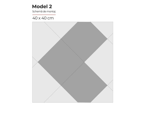 Schema de montaj model 2, 40 x 40 cm