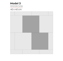 Modelul 3 Schemă de montaj pentru plăci de gresie 40 x 40 cm