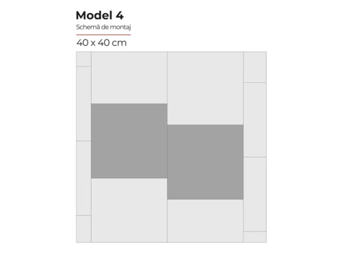 Schema de montaj Model 4, dimensiune 40 x 40 cm