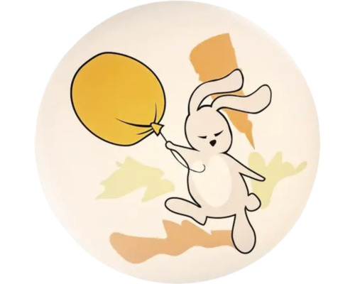 Design decorativ pentru farfurie pentru copii cu iepure și balon