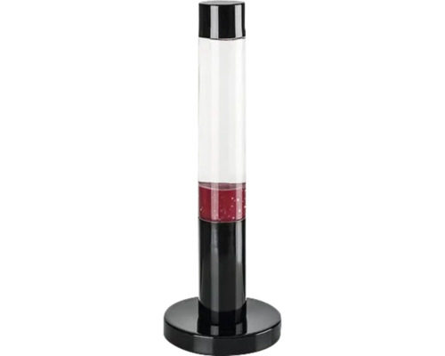 Lampă decorativă cu lavă, cu bază și partea superioară neagră