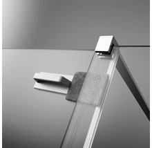 Racletă de duș cu cârpă din microfibre pentru curățarea peretelui dușului