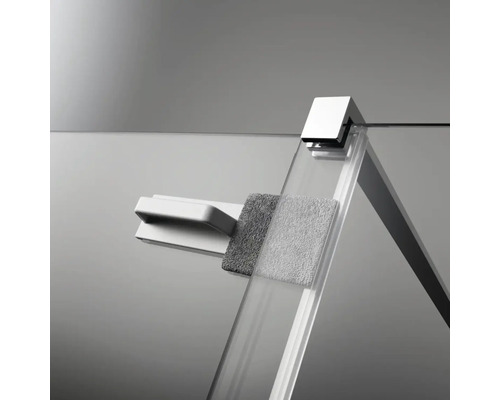 Racletă de duș cu cârpă din microfibre pentru curățarea peretelui dușului