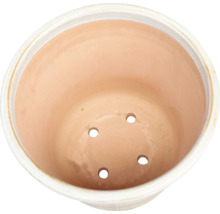 Ghiveci de flori din teracotă cu găuri de drenaj