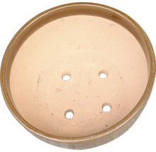 Jardinière rotundă din teracotă cu găuri de drenaj