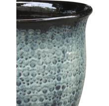 Prim-plan cu o vază de plante texturată din ceramică