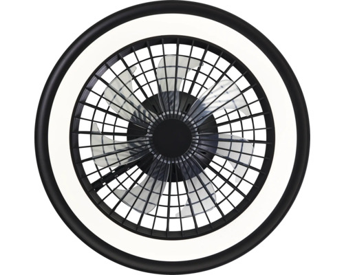 Ventilator de tavan cu iluminare și grilaj de protecție