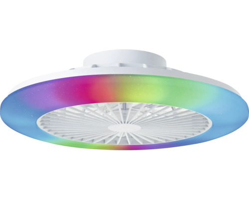 Ventilator de tavan cu iluminare multicoloră
