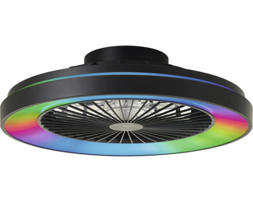 Ventilator de tavan cu lumină și iluminare colorată