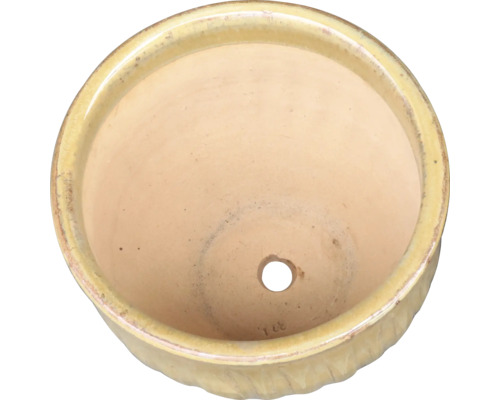 Ghiveci de flori ceramic cu orificiu de drenaj, vedere de sus