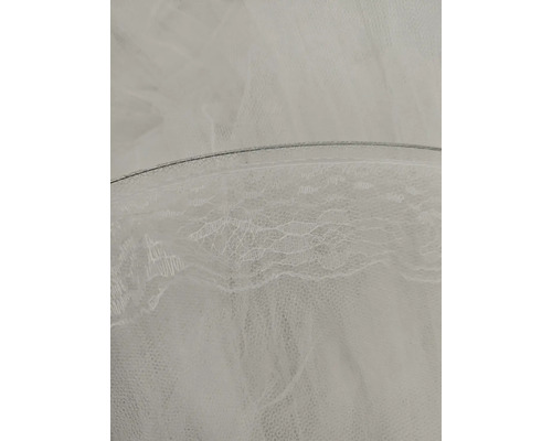 Vizualizare detaliată a unei plase de țânțari cu dantelă