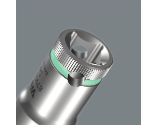 Prim-plan al unui adaptor de scule Wera